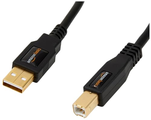 usb druckerkabel 3m von amazon basics type a auf b mit vergoldeten anschlüssen schwarz