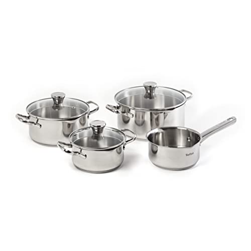 tefal duetto kochtopf-set 7-teilig edelstahl kochgeschirr induktionsgeeignet