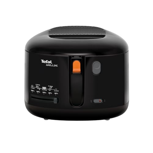 Tefal Simply One elektrische fritteuse, 1,2 kg, kühlwandsystem, einstellbares thermostat, schwarz