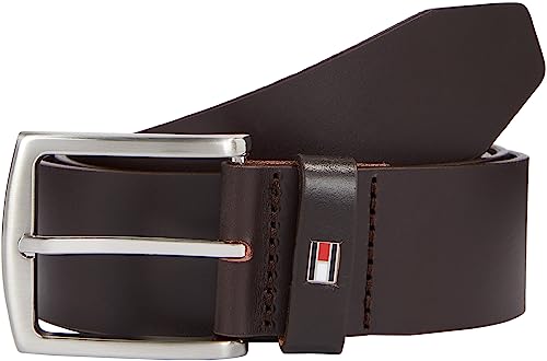 tommy hilfiger herren gürtel leder braun 4,0 cm new denton 85 cm