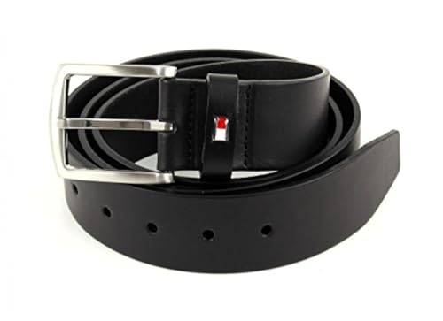 tommy hilfiger herren gürtel ledergürtel schwarz 4,0 cm 100 cm new denton