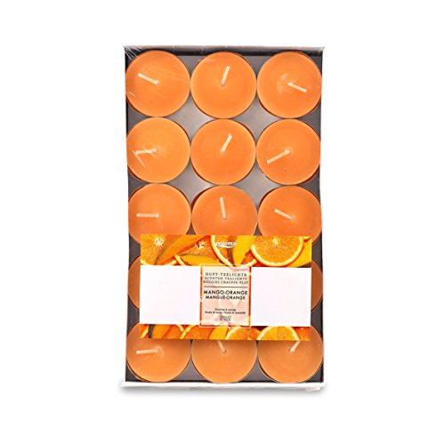 pajoma teelichte 30 stück mango-orange, duft-Teelichte mit 4 stunden brennzeit