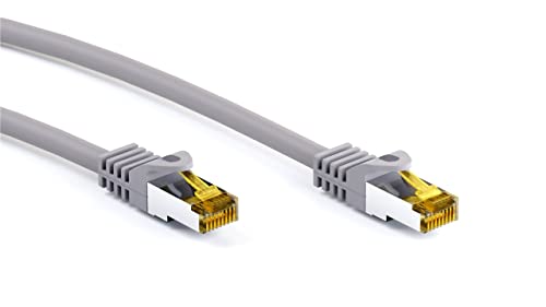 Goobay 5m Netzwerkkabel RJ45 CAT 6A Patchkabel 500 MHz Grau