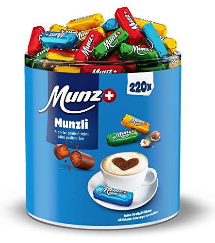 munzli mini-pralin milch 1 kg, feine pralinen mit nougat und haselnüssen