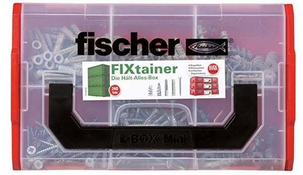 fischer hält-alles-box mit 240 teilen für 14,99 euro statt 23 euro