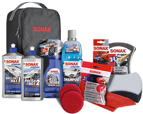 Produktbild: sonax xtreme autopflege set 8-teilig mit tasche für gründliche pflege