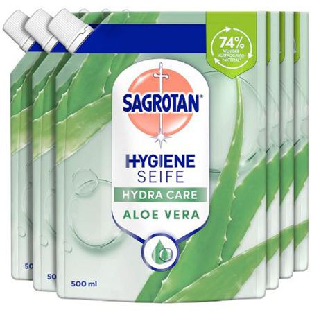 sagrotan flüssigseife 6er pack aloe vera 500ml günstiger preis 15