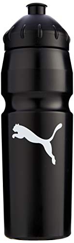 puma trinkflasche plastik 0,75l schwarz-weiß, wasserflasche für sport
