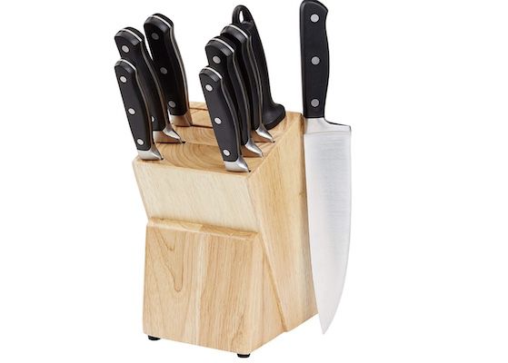 amazon basics 9-teiliges messerblock-set für 30 euro statt 40 euro