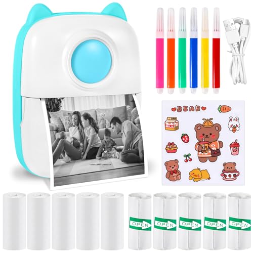 XINGGANG mini drucker, mobiler fotodrucker, tragbarer bluetooth drucker für notizen, journal