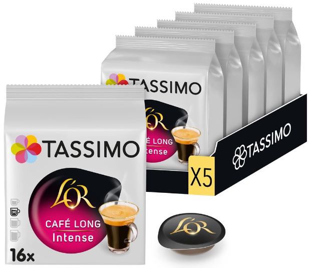 tassimo l'or caf long intense pads 5 x 16er pack für 12,60 euro statt 19 euro
