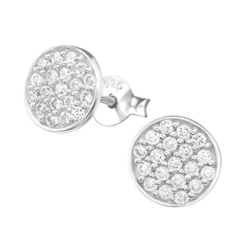 laimons damen ohrstecker zirkonia weiß sterling silber 925 platte design