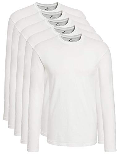 lower east basic herren longsleeves 3er oder 5er pack aus 100% baumwolle