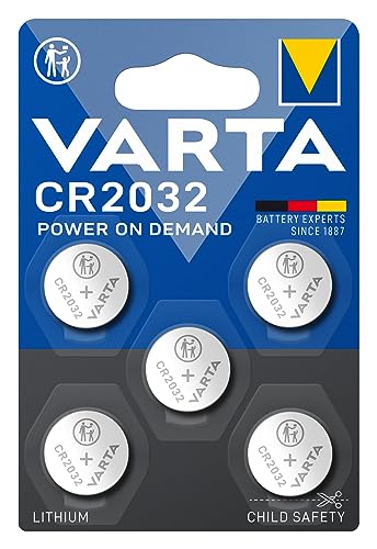 varta cr2032 knopfzellen batterien 5 stück lithium 3v kindersicher für smart home