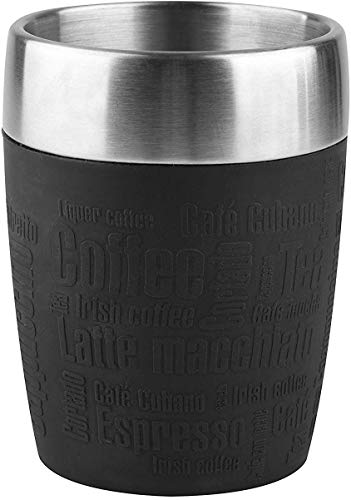 emsa isolier-trinkbecher schwarz 200 ml mit dreh-trinkverschluss travel cup 1 stk