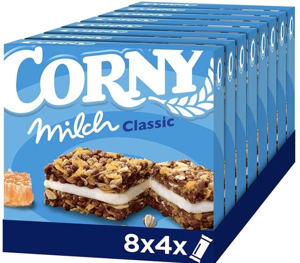 corny milch classic 32 riegel günstig ab 11,46 euro statt 14 euro