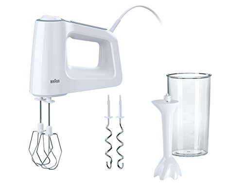 Produktbild: Braun MultiMix 3 HM 3105 Handmixer, 500 Watt, 5 Geschwindigkeitsstufen, Zubehör