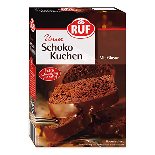 RUF backmischung schokoladenkuchen mit kakao-glasur, einfache zubereitung, 475g