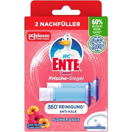 Produktbild: wc-ente nachfüller 2er pack blüten-oase, frische-siegel, ab 2,74