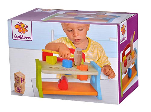 klopfbank mit hammer von eichhorn simba 100005090 für kinder spielzeug