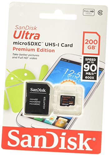 sandisk ultra 200gb microsdxc speicherkarte 100mb/s class 10