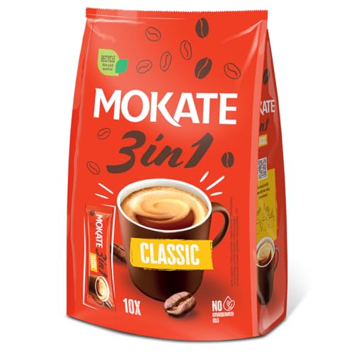 mokate 3in1 instant kaffee classic - cremiger kaffee mix mit zucker und milch - 170g