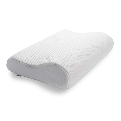 tempur original ergonomisches schlafkissen memory foam für seiten- und rückenschläfer, m (50 x 31 x 10/7 cm), weiß