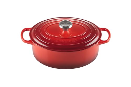 Produktbild: Le Creuset Gusseisen-Bräter oval  29 cm, 4,7 l, kirschrot, für alle Herdarten