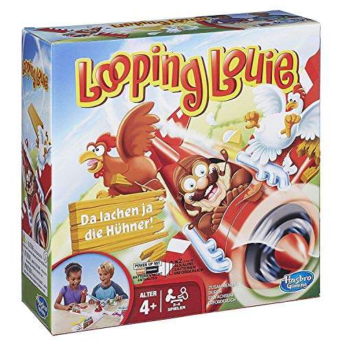 hasbro gaming looping louie, geschicklichkeitsspiel für 2-4 spieler ab 4 jahren