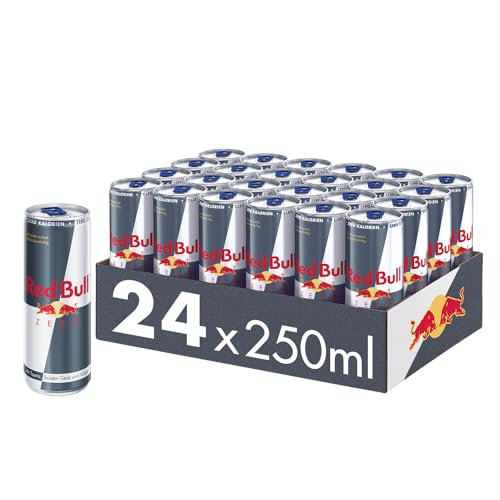 red bull energy drink zero zuckerfrei, kalorienfrei, 24 x 250 ml Dosen