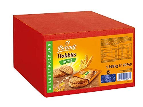 brandt hobbits vollkornkekse mit haferflocken - 60 x 22,8 g - cateringkarton 2er packs