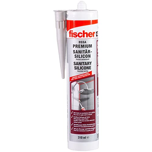 fischer sanitärsilikon 310 ml silbergrau zum abdichten und verfugen in bad und küche