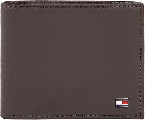 tommy hilfiger mini card case braun, eton design, kompakt und praktisch