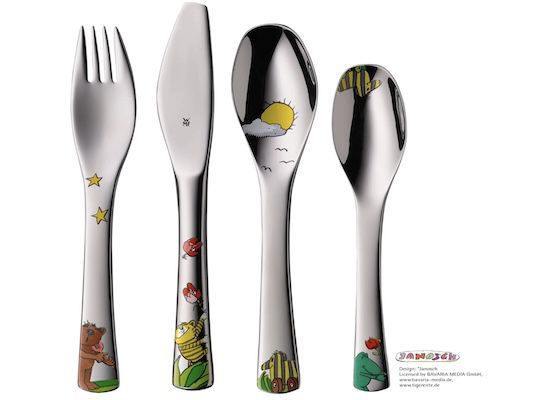 wmf janosch kinderbesteck 4-teilig für kinder, 22,99 euro (vorher 27 euro)