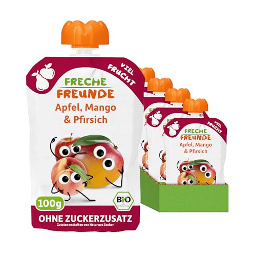 freche freunde bio quetschie apfel mango pfirsich 6er pack 600g sparabo