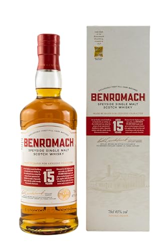 benromach 15 jahre whisky, schottisch, single malt, 700 ml