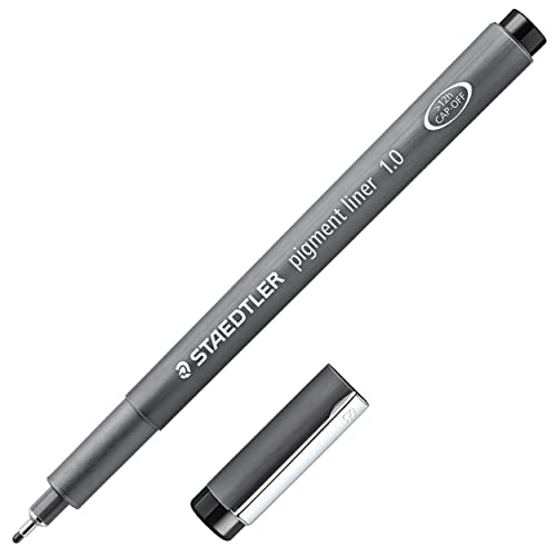 staedtler pigment liner schwarz 1,0 mm dokumentenecht 10er set mit etui 308 10-9