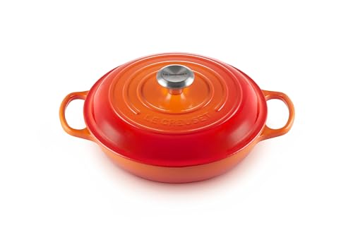 le creuset gusseisen topf rund 26 cm 2,2 l induktionsgeeignet ofenrot