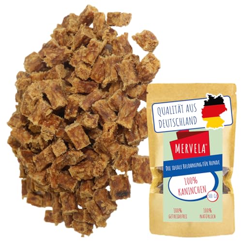 Kaninchen Kauwürfel für Hunde, 500g - 100% Natürlich, Hypoallergen, Made in Germany