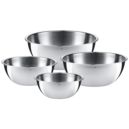 wmf gourmet bowl set 4-teilig edelstahl mixschüssel salatschüssel stapelbar