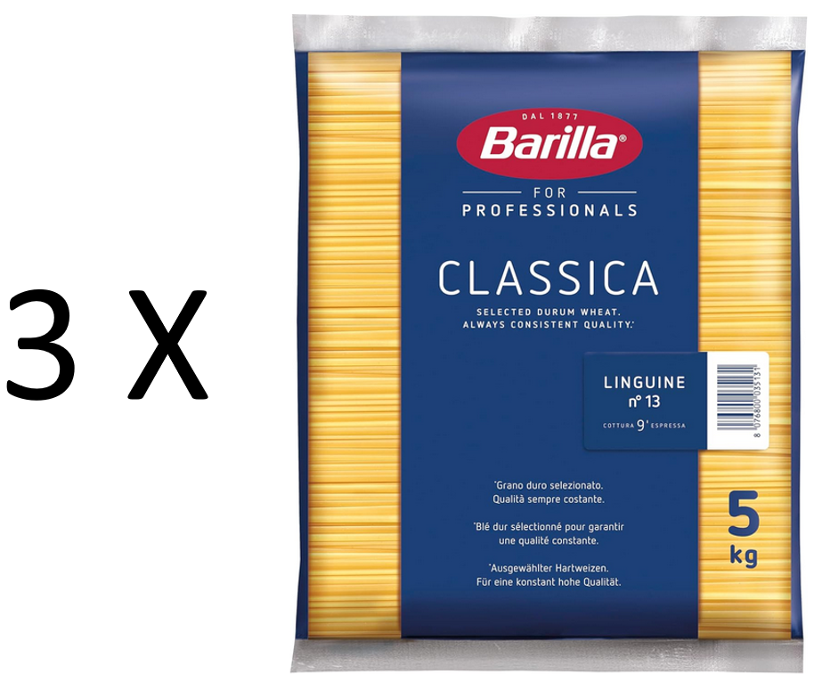 barilla bavette hartweizen pasta n. 13 5kg für 21,85 euro statt 46 euro