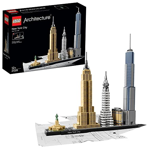 lego architecture new york city set, skyline modell mit world trade center 21028