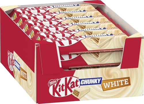 NESTL KITKAT CHUNKY White Schokoriegel, 24er Pack mit Waffel & weißer Schokolade, 24 x 40g