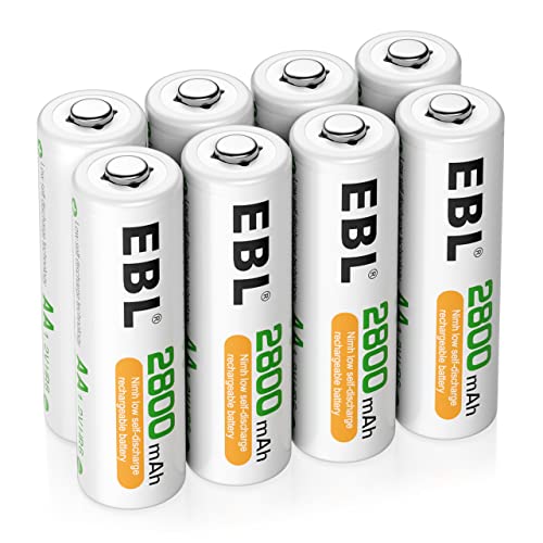 ebl ni-mh batterien 8 stück weiß
