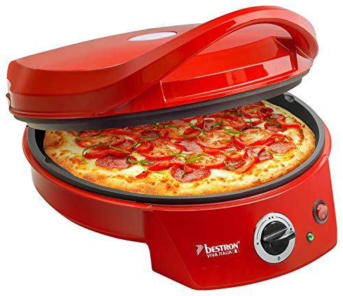bestron apz400 pizzaofen elektrisch bis 230C für pizza, quiche und wraps, rot