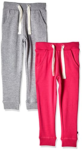 Produktbild: jogginghose kinder und babys baumwolle 2er pack dunkelrosa grau magic kids wear 80