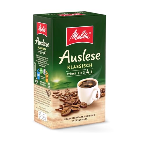 melitta auslese filterkaffee 500g gemahlen, starke röstung, für filtermaschinen