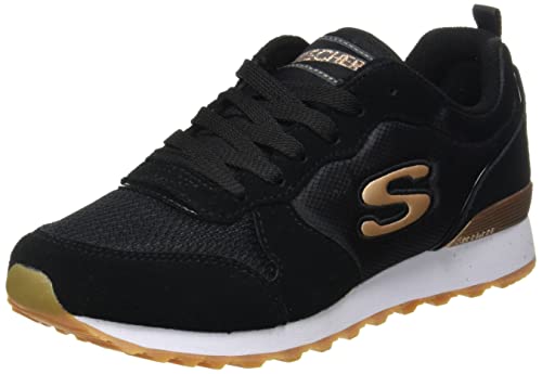 skechers og 85 gold'n gurl sneaker damen schwarz samt nylon mesh rosegold 38 eu