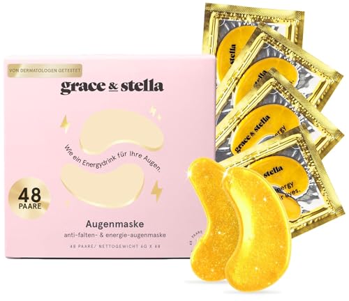 augenpads gegen augenringe, Grace & Stella gel-eyepads für tränensäcke, 48 paare gold