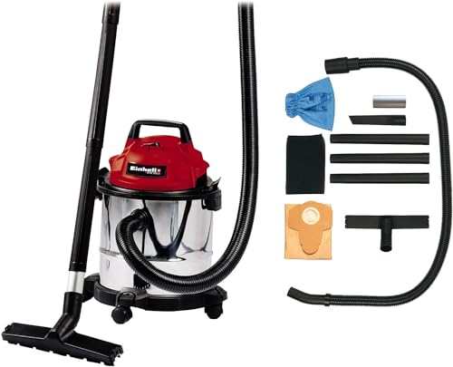 nass-trockensauger einhell tc-vc 1812 s 1250 w 12 l edelstahlbehälter 36 mm schlauch